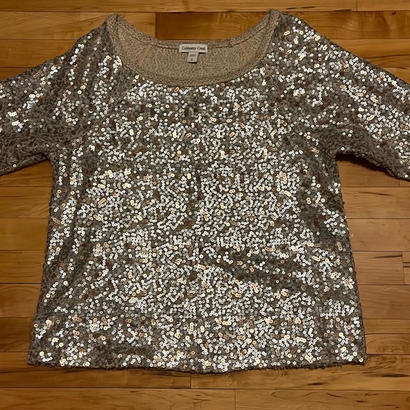 Coldwater creek metalic sequin sweater - Picture 1 of 4